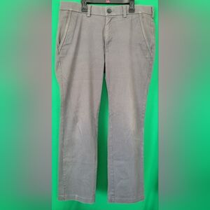 Men's Gray Pants Repreve Roundtree & Yorke Dress Stretch 34x30 34Wx30L Trousers